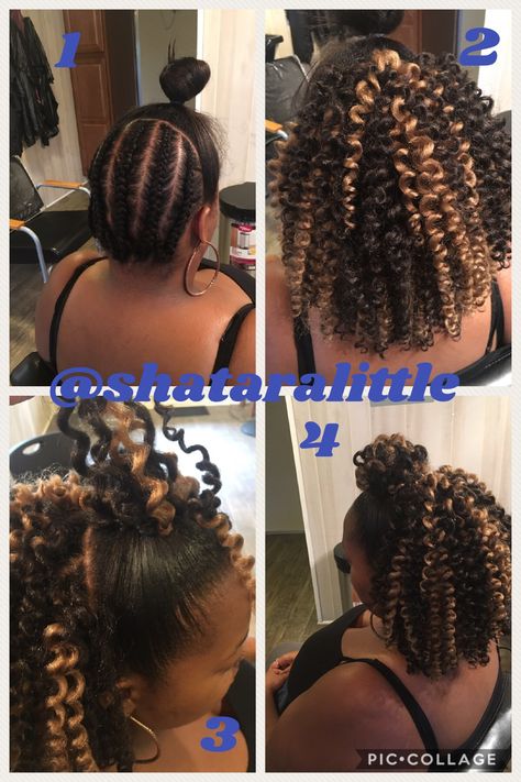 The process of doing a half up and down Crochet Hairstyles Black Prom Hairstyles, Hairstyles Crochet, Crochet Hairstyles, Curly Hair Braids, Curly Crochet Hair Styles, Asymmetrical Hairstyles, Crochet Braid Styles, Crochet Braids Hairstyles, Hair Affair