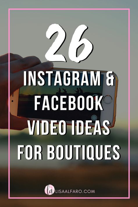 26 Instagram & Facebook video ideas for boutiques #videos #bossbabe #boutique #shopsmall Online Boutique Ideas, Instagram Boutiques, Facebook Content, Find Instagram, Create Video, Tshirt Business, No Thanks, Social Media Expert, Facebook Video