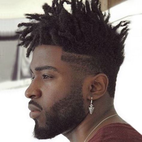 20 Unique Mohawk Dreads for Men to Inspire Guys Hairstyles, Dreadlock Hairstyles For Men, Black Men Haircuts, Black Men Hairstyles, Corte De Cabelo Masculino, Dreadlock Hairstyles, Hair Reference, Fade Haircut, Hair Pictures