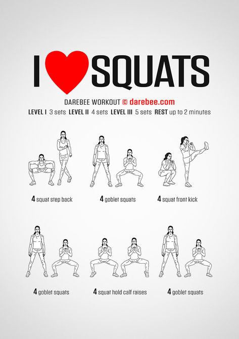 I Love Squats Workout Darebee Glutes Workout, Darebee Workout Women, Darbee Workout, Glute Workouts, Bottom Workout, Squat Workout, Workout Without Gym, Flexibility Workout, Lower Body Workout