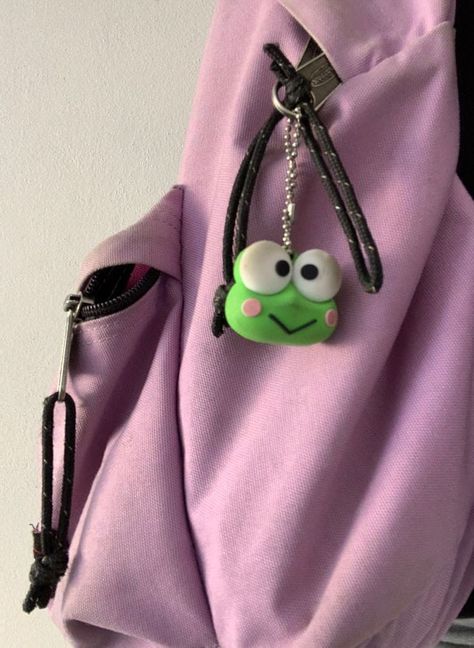 Sanrio Clay Keychain, Clay Keychain Ideas Aesthetic, Keroppi Clay, Clay Keychain Aesthetic, Clay Art Keychain, Keroppi Keychain, Clay Keychain Diy, Clay Keychain Ideas, Sanrio Clay