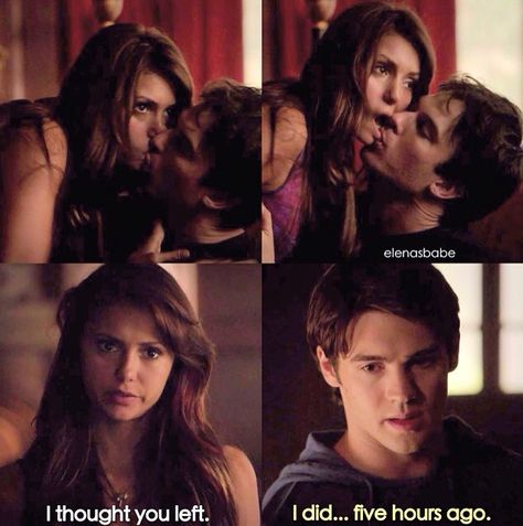 S5 - Jeremy came back five hours later and they are still making out... Relationship goals. Ian E Nina, Vampire Diary, Vamp Diaries, Vampire Diaries Memes, The Vampire Diaries Characters, Vampire Diaries Poster, Damon Salvatore Vampire Diaries, Vampier Diaries, Vampire Diaries Movie