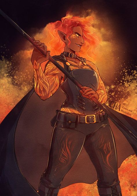 Wildfire Druid, Exandria Unlimited, Fire Genasi, Fire Magic, Character Bank, Humanoid Creatures, She Is Strong, Critical Role Fan Art, Random Character