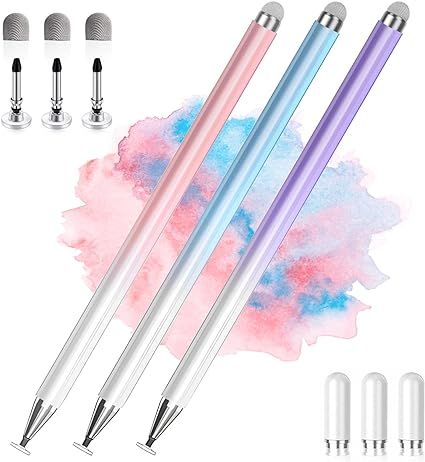 Amazon.com: Stylus Pens for Touch Screens, 2 in 1 High Precision Universal Stylus Pen for iPad Compatible with Apple, iPhone, iPad, Android, Microsoft Tablets, Phones, 3 Pack-Blue, Pink, Purple : Cell Phones & Accessories Microsoft Tablet, Pen For Ipad, Pen Diy, Computer Camera, Stylus Pens, Electronic Musical Instruments, Stylus Pen, Phones Accessories, Stylus