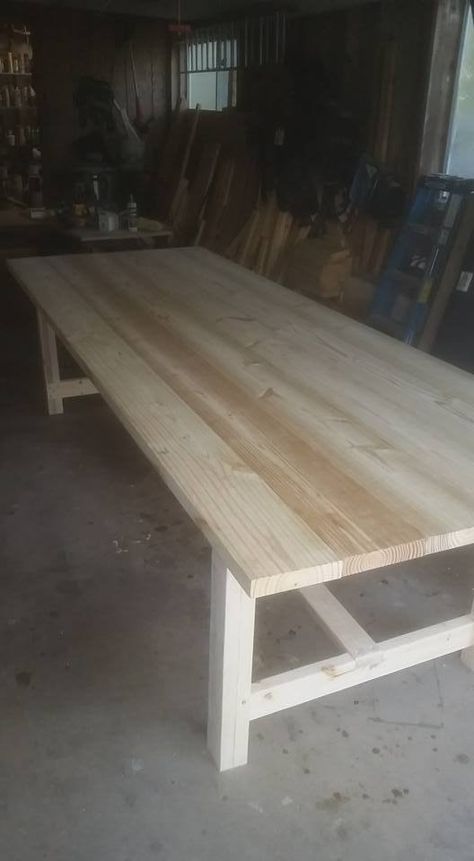 Diy Large Dining Room Table For 12, Large Dining Room Table For 12 Farmhouse, Build Farmhouse Table, Diy Large Table, Diy Large Dining Room Table, 12 Ft Farmhouse Table, Diy Large Farmhouse Table, 9 Foot Farmhouse Table, Harvest Table Diy