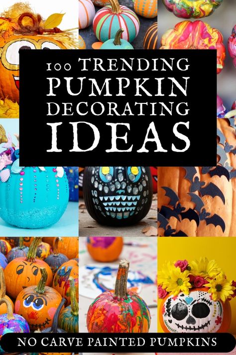 100 Creative No Carve Painted Pumpkin Ideas! The best Halloweeen craft ideas for autumn. 100 painted pumpkins. Give a dollar store pumpkin a makeover or drip paint your pumpkin with crayons or nail polish! You’ll love these no carve ideas and crafts for festivals, pumpkin decorating contests and home decor! Don’t miss the Disney pumpkins for kids! Best no carve painted pumpkins ever! Disney Pumpkins, No Carve Pumpkin Ideas, Dollar Store Pumpkin, Easy Pumpkin Decorating, Painted Pumpkin Ideas, No Carve Pumpkin, Pumpkin Decorating Ideas, Creative Pumpkin Decorating, Pumpkin Decorating Contest