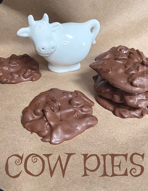 Olla-Podrida: Cow Pies Cow Food, Cow Pies, Fudge Dessert, Cow Cookies, Cow Birthday Parties, Cowgirl Baby Showers, Cow Cakes, Cow Baby Showers, Cowboy Baby Shower