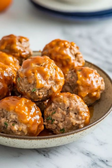 Savor these Orange Glazed Crock Pot Meatballs—an easy, mouthwatering recipe perfect for any gathering! Sweet, tangy, and irresistibly tender, they're a must-try in your collection of Meatball Recipes Crockpot! Recipes For Crockpot, Delicious Meatballs, Crockpot Meatballs, Meatball Recipes Crockpot, Tasty Meatballs, Crock Pot Meatballs, Homemade Meatballs, Meatballs Recipe, Recipes Crockpot