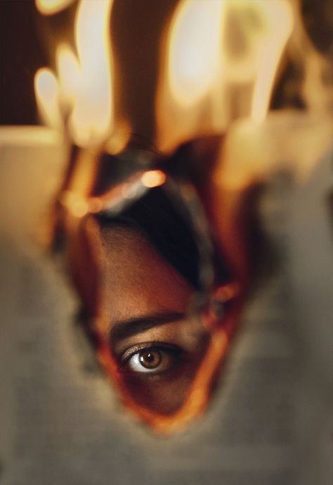 Aesthetic Self Portrait Ideas, Fire Photoshoot Ideas, Creative Self Portrait Photography, Creative Photography Inspiration, Fire Photoshoot, Photography Perspective, Creative Self Portraits, Dark Portrait, Perspective Photography