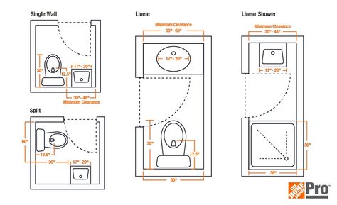 Bathroom Sizes Floor Plans, Bathroom Dimensions Layout, Half Bath Dimensions, Bathroom Floor Plans Layout, Small Bathroom Dimensions, Powder Room Dimensions, Tiny Half Bath, Half Bath Design, Small Half Bathroom