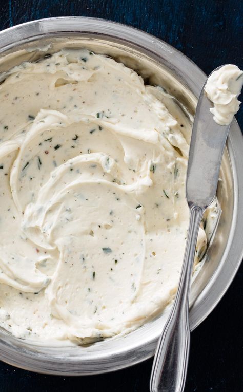 Honey and Rosemary Cream Cheese: Spread it on bagels, toast, muffins, and more. Rosemary Cream Cheese, Herb Cream Cheese Spread, Garlic And Herb Cream Cheese, Cooks Country Recipes, Donut Toppings, Cream Cheese Spread, Cookie Toppings, Caramel Tart, America's Test Kitchen Recipes