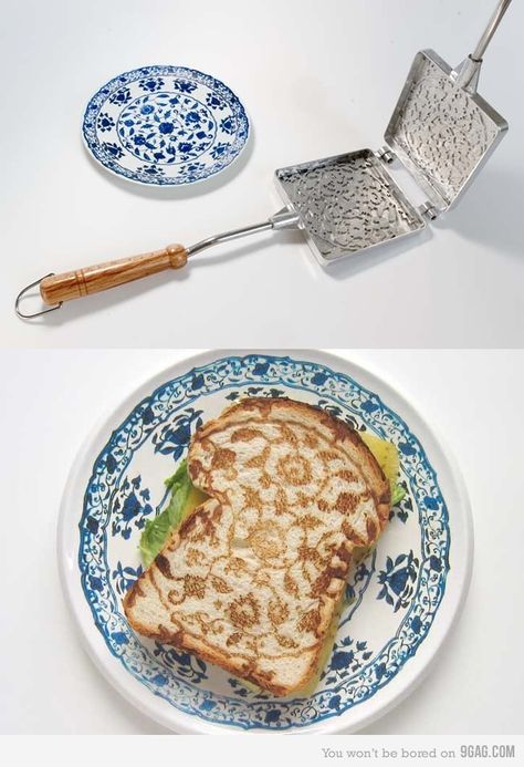 prettiest toastie ever... Fancy Toast, Grilled Cheese, Kitchen Stuff, Pretty Food, High Tea, Food Design, Cornbread, Kitchen Gadgets, Food Art