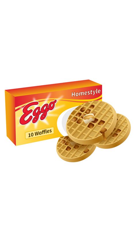 Eggo Waffles Sticker. Eggos Waffles, Charcoal Ice Cream, Eggo Waffles, Kids Breakfast, Drink Stickers, Chrome Web, Breakfast For Kids, Grocery Shop, Happy Family