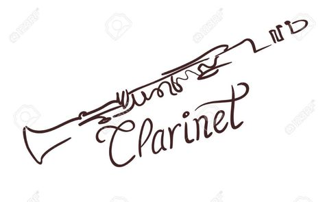 Clarinet line art drawing on white. vector illustration Stock Vector - 71721341 Clarinet Illustration, Clarinet Tattoo, Clarinet Drawing, Clarinet Art, Clarinet Shirts, Band Puns, Band Shirt Ideas, Recital Poster, Music Notes Drawing