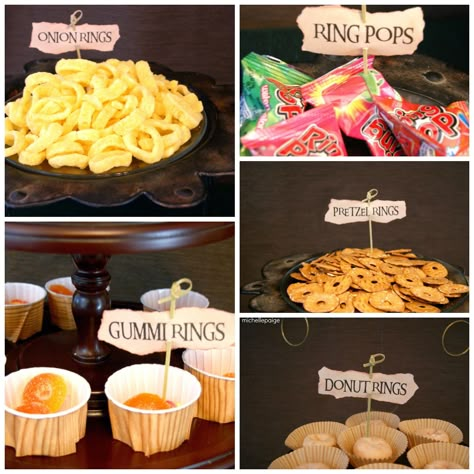 michelle paige: Lord of the Rings Birthday Party Lord Of The Rings Birthday, Hobbit Food, Hobbit Party, Gift Giving Ideas, Health Blogs, Party Rings, Birthday Ring, Watch Party, Creative Living