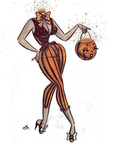 ✨ Bree Kish ✨ on Instagram: “me” Halloween Pin Up, Pin Up Art, A Drawing, A Pumpkin, Pin Up, Halloween, Art