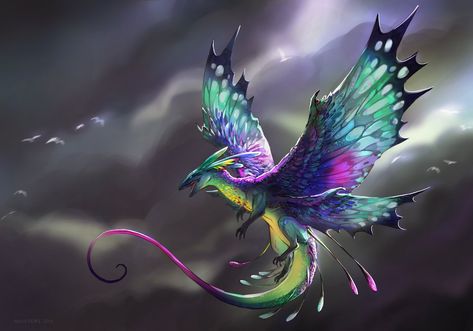 Faerie Dragon Dnd, Faerie Dragon, Dragon Inspiration, Celestial Dragon, Dragon Mobile, Night Elf, Creatures Art, Fairy Dragon, Fantasy Beasts