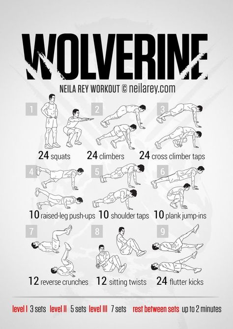 Wolverine Workout | neilarey.com | #fitness #bodyweight: Stephen Amell Workout, Song Workouts, Neila Rey Workout, Neila Rey, Hero Workouts, 300 Workout, Superhero Workout, Men Workout, Ab Workout At Home