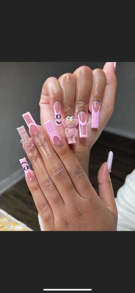 Virgo Szn Nails, Pink Virgo Nails, 21st Birthday Nails Virgo, Birthday Nails For Virgos, Virgo Nails Designs Short, Birthday Nail Set Ideas Virgo, 21st Birthday Nails Pisces, Birthday Nails Libra Short, Virgo Nail Art