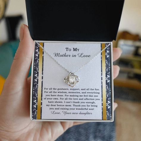 🎁Surprise your mother-in-law with a special gift on her wedding day! 💍 Show her your love and appreciation with this beautiful Love Knot Pendant Necklace, a symbol of your bond and future together. ❤️ #MotherInLawGifts #WeddingGifts #LoveKnotNecklace #GiftForMotherInLaw #WeddingDaySurprise #FamilyLove #InLaws #WeddingDayGift #FamilyBonding #MotherInLawLove Shop Now https://bit.ly/3YmqnFn Engagement Ring For Him, Saturn Necklace, Ring Holder Necklace, Saturn Earrings, Bonus Mom, Best Friend Necklaces, Mother In Law Gifts, Love Knot Necklace, Couple Necklaces