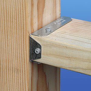 100 Pack Simpson Strong Tie FB24Z 2x4 Fence Bracket 20 gauge Z-Max Finish - Hardware Brackets - Amazon.com Countertop Support Brackets, Front Porch Railings, Countertop Support, Deck Construction, Diy Fence, Privacy Fences, Porch Railing, Outdoor Sheds, Deck Railings