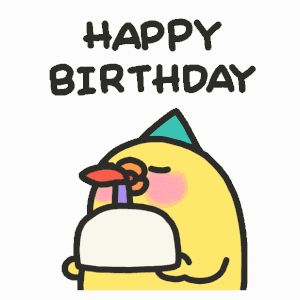 Hbd Gif, Birthday Wishes Cute, Animated Birthday Cards, Birthday Wishes Gif, Animated Emojis, Birthday Puns, Weird Stickers, Duck Birthday, Emoji Birthday