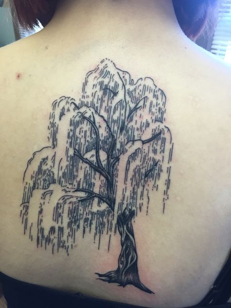 Westside Tattoo, Willow Tree Tattoos, Best Tattoo Ever, Tattoo Expo, Wicked Tattoos, City Tattoo, Full Body Tattoo, Weeping Willow, R2 D2