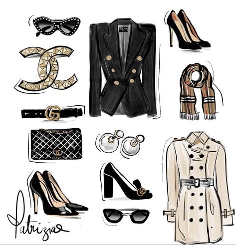 Patrizia Terranova shared a post on Instagram: “So important to do what makes you happy. I had so much fun sketching this beautiful ensemble thank…” • Follow their account to see 597 posts. Glam Wardrobe, Chanel Art Print, Chanel Ad, Chanel Art, Wax Museum, Wrist Jewelry, 16 29, Artwork Pictures, Cool Sketches