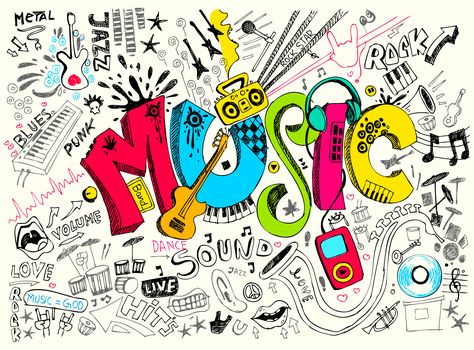 Music Graffiti, Music Doodle, Comic Pop Art, Doodle Wall, Love Sound, Music Illustration, Music Backgrounds, Graffiti Wallpaper, Tablet Cover