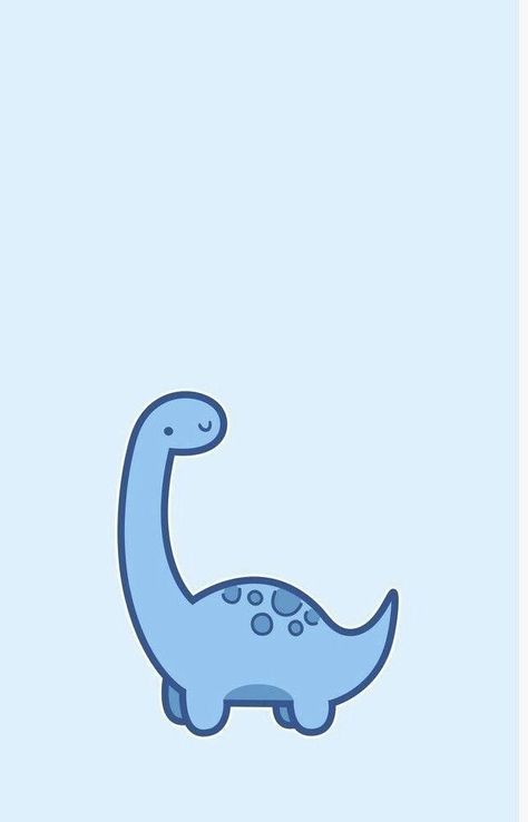 Dino Cute, Cute Small Drawings, Baby Blue Wallpaper, Blue Drawings, Dinosaur Wallpaper, Wallpaper Tumblr Aesthetic, Baby Dino, Cute Animal Drawings Kawaii, Patterns Wallpaper