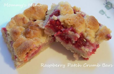 Mommy's Menu: Raspberry Patch Crumb Bars Raspberry Patch, Crumb Bars, Mid 90's, Mini Tart, Cookie Desserts, So Delicious, Cookie Bars, Bars Recipes, Yummy Treats