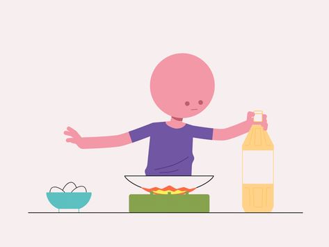 Cooking by ani.Minhtion on Dribbble Animation Cooking, Cooking Animation, Cooking Gif, Animation Stop Motion, Graphic Animation, After Effect, Glasgow School Of Art, App Design Inspiration, Motion Design Animation