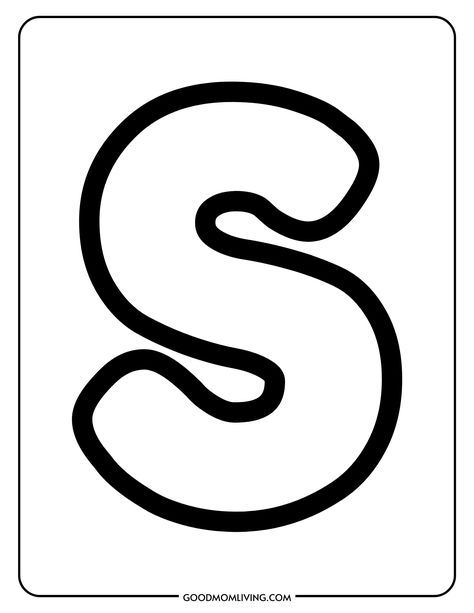 Letter S Coloring Pages, Letter S Coloring Page Free Printable S Is For Space, Letter S Coloring Page Free Printable, Letter S Preschool Crafts, Letter S Coloring Page, S Drawing Letter, Letter S Drawing, S Worksheets For Preschool, S Letter Art, S Activities For Preschool