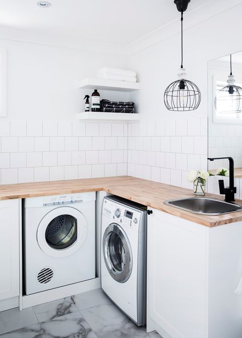 ... White Laundry Rooms, Trendy House, House Beautiful Magazine, White Laundry, Corner Sink, Trendy Living Rooms, Laundry Room Storage, Trendy Bathroom, Trendy Bedroom