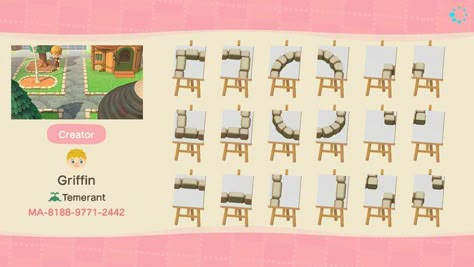 Acnh Path Edge, Acnh Ground Design Code, Acnh Path Edge Design, Acnh Ground Designs, Acnh Path, Motif Acnl, Animal Crossing 3ds, Ac New Leaf, Animal Crossing Guide