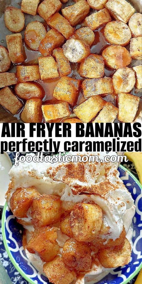 Air Fryer Bananas, Air Fryer Recipes Dessert, New Air Fryer Recipes, Air Fryer Recipes Snacks, Air Fryer Recipes Vegetarian, Air Fryer Cooking Times, Air Fried Food, Fried Bananas, Air Fryer Oven Recipes