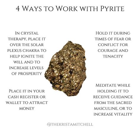 The Solar Plexus Chakra, Sacred Masculine, Crystal Healing Chart, Crystal Uses, Magic Stones, Crystals Healing Properties, Pyrite Crystal, Spiritual Crystals, Gemstone Meanings