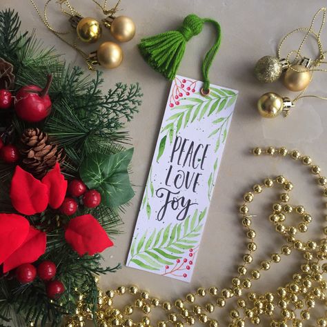 Peace Love Joy bookmark. Christmas Themed bookmark. Christmas Themed Bookmarks, Bookmark Christmas, Bible Bookmark, Christmas Bookmarks, Bookmarks Printable, Peace On Earth, Christmas Books, Peace Love, Christmas Themes