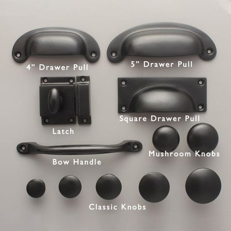 Cast Iron Matt Black Kitchen Handles Matte Black Cabinet - Etsy Black Kitchen Knobs, Cup Handles Kitchen, Cup Pulls Kitchen, Matt Black Kitchen, Kitchens Traditional, Classic Kitchen Cabinets, Black Kitchen Handles, Antique Furniture Restoration, Iron Cabinet