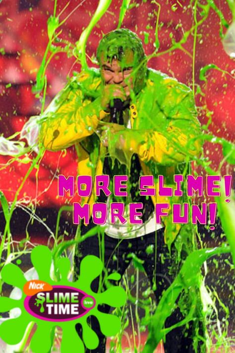 Nickelodeon doesn’t mess around. More Slime, More Fun! Click here to watch the movie and get an access. #slimetime #paramountplus Slime Photoshoot, Wacky Pomo, Nate Burleson, Nickelodeon Slime, Slip N Slide, Slime Time, Guinness World Records, New Adventure, Game Show