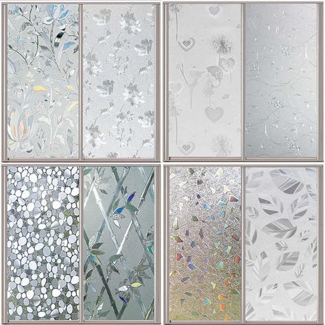 Glass Sticker Design, Vinyl Bedroom, Glass Film Design, Frosted Glass Sticker, Window Glass Design, Bathroom Glass Door, Window Grill Design Modern, Frosted Glass Design, Kitchen Windows