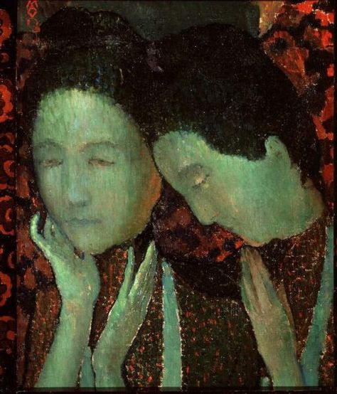 Denis, Maurice (1870-1943) - 1891 The Two Sisters (Van Gogh Museum, Amsterdam) by RasMarley, via Flickr Maurice Denis, Edouard Vuillard, Odilon Redon, Avant Garde Artists, Pierre Bonnard, Van Gogh Museum, Paul Gauguin, Post Impressionism, Two Sisters