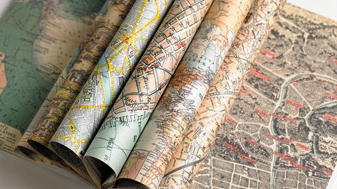 NEW_WEBSITE_Maps_04_1920x1080 Creative Wrapping, Map Paper, Paper Press, Wrapping Papers, Map Gifts, Paper Book, You Gave Up, Gift Wrapping Paper, Book Making