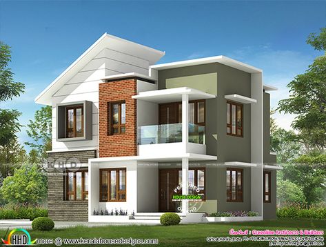 ₹25 lakhs cost estimated 1500 sq-ft contemporary home 1500 Sq Ft House, Low Budget House, Houses Architecture, Exterior Home Design, Exterior Houses, Kerala House, Make A Website, Indian House, Kerala House Design