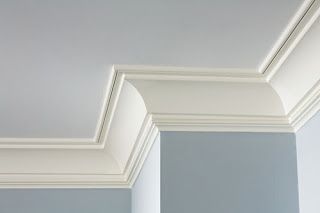 My favorite Crown Molding  - simple and elegant  plus paint color is dead on Molding Ideas, False Ceiling Living Room, Dark Living Rooms, Crown Moulding, Interior Painting, Farmhouse Interior, Interior Paint Colors, False Ceiling Design, Crown Molding