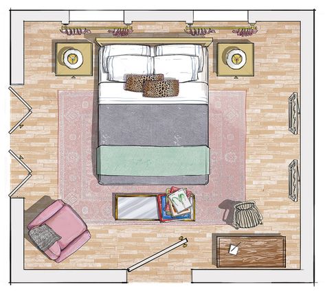 Bedroom Furniture Placement, Bedroom Layout Design, Bedroom Guide, Small Bedroom Layout, Bedroom Arrangement, Bedroom Furniture Layout, Bedroom Layout, Shared Bedroom, Creative Bedroom