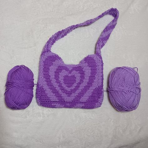 Powerpuff Heart Crochet, Heart Crochet Bag Pattern, Heart Crochet Bag, Powerpuff Heart, Heart Crochet, My Style Bags, Crochet Bag Pattern Free, The Powerpuff, Heart Pin