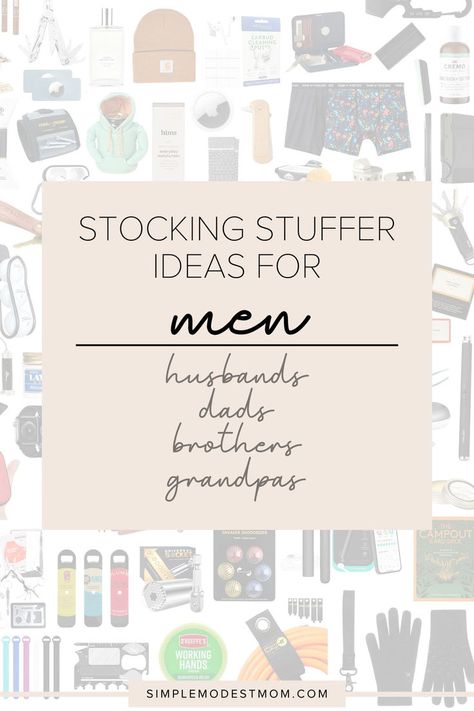 I’ve carefully curated the ultimate stocking stuffer guide that fits into a variety of price points and is tailored specifically for men. Whether you're on a tight budget or willing to splurge a little, this gift guide has got you covered. #stockingstuffers #giftguide #giftideas #men #christmas #gifts #guys Snack Stocking Stuffers, Young Adult Christmas Gifts, Stocking Stuffers For Guys, Dad Stocking Stuffers, Mens Holiday Gift Guide, Modest Mom, Men In Stockings, Stocking Stuffers For Mom, Stocking Stuffers For Adults