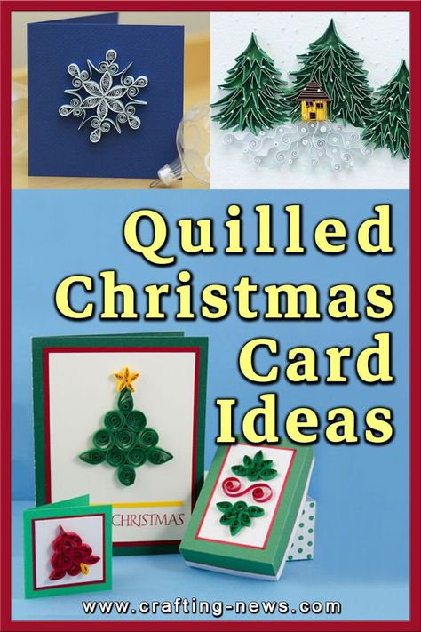 10 Quilled Christmas Card Ideas Quilled Christmas Cards, Quilled Christmas, Diy Quilling Crafts, Christmas Craft Show, Quilling Pattern, Christmas Card Ideas, Paper Quilling Cards, Quilling Work, Quilling Christmas