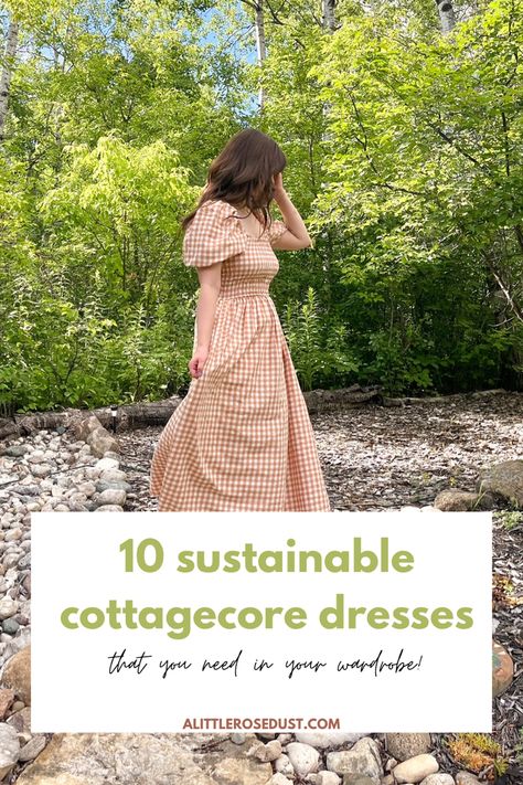 Dress Patterns Cottagecore, Homestead Dress Pattern, Cottage Core Diy Clothes, Homemaker Aesthetic Clothing, Cottage Core Patterns Sewing, Homesteading Dress, Cottage Core Sewing Projects, Capsule Wardrobe Cottagecore, Diy Cottagecore Dress